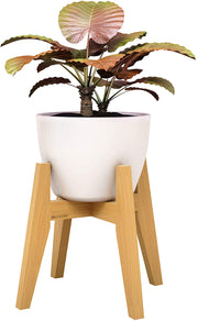 Makony Bamboo Plant Stand, Indoor Wooden Flower Pot Holder Stands- Modern Plants Display Rack/Pedestal, Up to 175lbs- Rustic Retro Décor - Makony.com